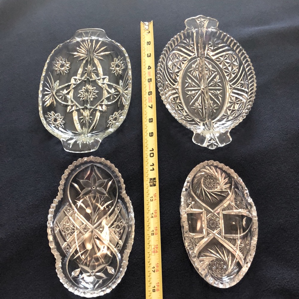 Vintage Glass Serving and Snack Dishes